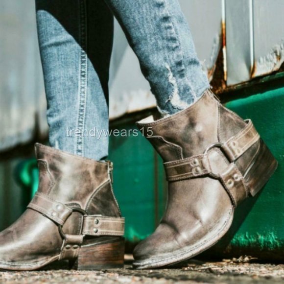 Freebird by Steven Shoes - FREEBIRD BY STEVEN SANTIAGO STONE HARNESS BOOTIES
